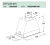 Cata GT-PLUS 45 X/L inox felső szekrénybe vagy kürtőbe építhető páraelszívó