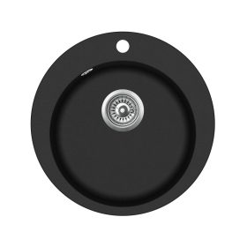 EVIDO Tondo kerek gránit mosogató, 505 mm, antracit