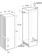 Gorenje NRKI4182P1 Beépíthető kombinált alulfagyasztós hűtőszekrény, nofrost, F energiaosztály