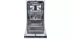 Haier XI1C3TB2FB beépíthető keskeny mosogatógép, teljesen integrált, 11 teríték, energiaosztály C, 8 program, M x M x S (mm) 448x575x816