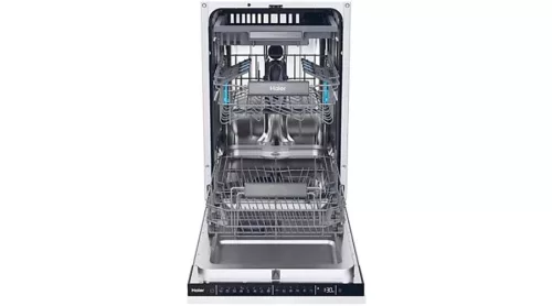 Haier XI1C3TB2FB beépíthető keskeny mosogatógép, teljesen integrált, 11 teríték, energiaosztály C, 8 program, M x M x S (mm) 448x575x816
