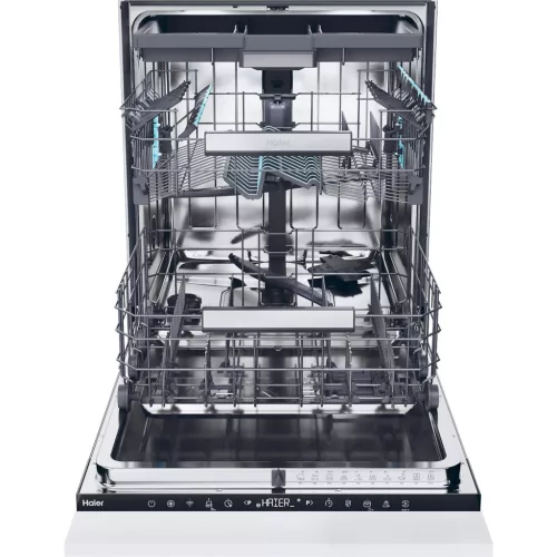 Haier XS 6B0S3FSB teljesen integrált mosogatógép, 16 teríték, energiaosztály B, 10 program, AI programok, Inverter motor, Automatikus ajtó