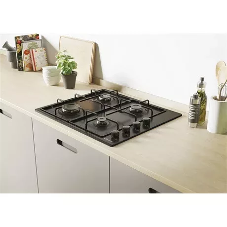 Candy CHW6LBB Beépíthető Gáz Főzőlap - 60 cm, 4 Főzőzóna, Fekete