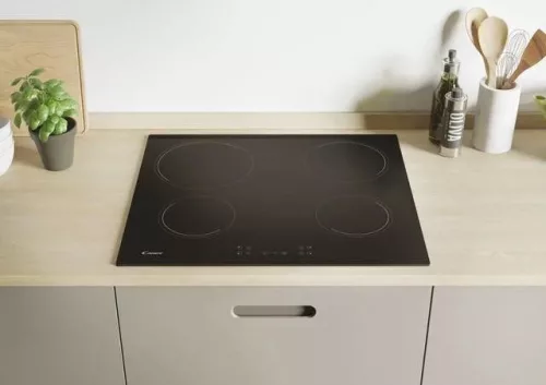 CANDY CH64CCB/4U2 beépíthető kerámia főzőlap, 60 cm széles, fekete