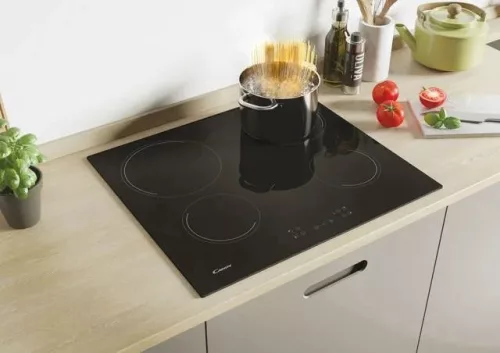 CANDY CH64CCB/4U2 beépíthető kerámia főzőlap, 60 cm széles, fekete