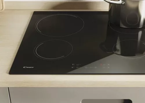 CANDY CH64CCB/4U2 beépíthető kerámia főzőlap, 60 cm széles, fekete