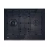 HAIER HAVG5D4TB Beépíthető gáz főzőlap 65cm, 3+1 wok égő, fekete, öntöttvas rács, "Diamond" konfiguráció