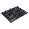 HAIER HAVG5D4TB Beépíthető gáz főzőlap 65cm, 3+1 wok égő, fekete, öntöttvas rács, "Diamond" konfiguráció