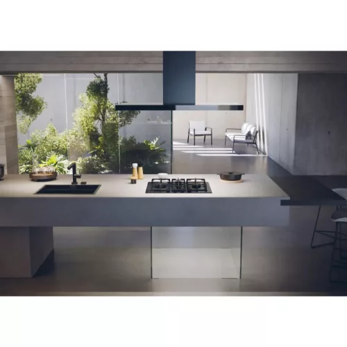 HAIER HAVG5D4TB Beépíthető gáz főzőlap 65cm, 3+1 wok égő, fekete, öntöttvas rács, "Diamond" konfiguráció