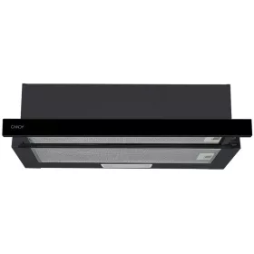   Candy CBT60RBG Beépíthető teleszkópos elszívó, 60 cm, fekete szín, LED világítás, Stainless steel, 400 m3/óra, C 