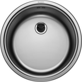   BLANCO RONDOSOL mosogatótálca, fényezett rozsdamentes acél, excenter nélkül, 1 1/2" lefolyóval
