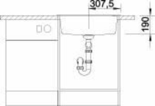 BLANCO DALAGO 6 Silgranit mosogatótálca excenterrel, fehér