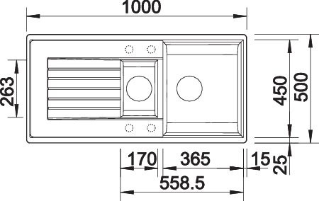 BLANCO ZIA 6 S antracit tart.nélk.