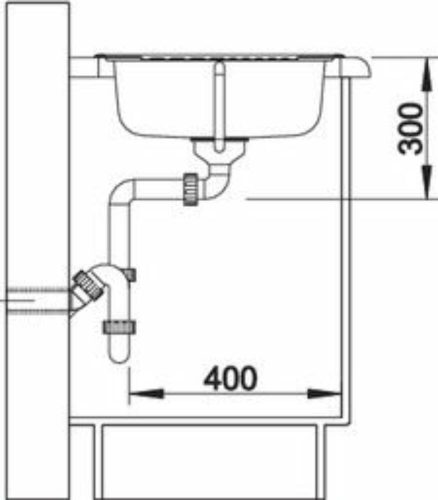 BLANCO TIPO 45 S Mini 18/10 rozsdamentes acél mosogatótálca, szövetmintás