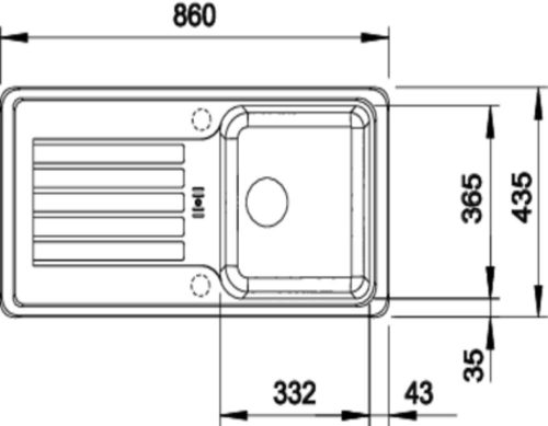 BLANCO FAVOS 45 S Silgranit mosogatótálca, antracit