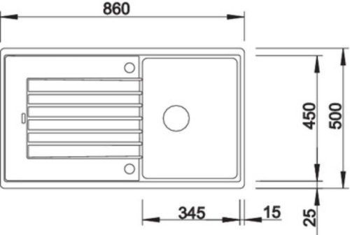 BLANCO ZIA 45SL Silgranit mosogatótálca, fehér