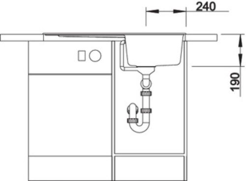 BLANCO ZIA 45SL Silgranit mosogatótálca, fehér