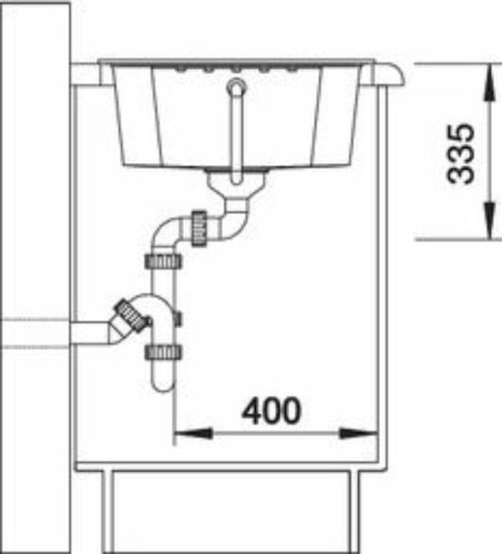 BLANCO ZIA 40 S Silgranit mosogatótálca, fehér