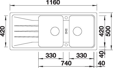 BLANCO SONA 8 S palaszürke exc.n.