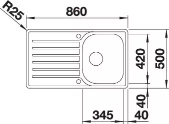 BLANCO LANTOS 45S-IF Salto
