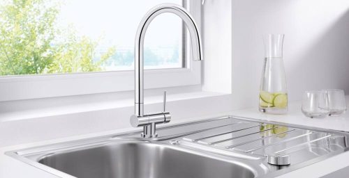 BLANCO CORESSA-F ablak elé szerelhető  magas nyomású csaptelep, jobbos karral, króm