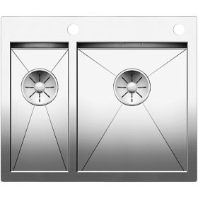   BLANCO ZEROX 340/180-IF/A mosogatótálca, selyemfényű rozsdamentes acél, excenterrel
