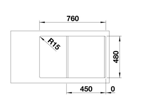 BLANCO LEGRA 45 S Silgranit mosogatótálca, fehér