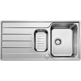   BLANCO LEMIS 6 S-IF rozsdamentes acél mosogatótálca, két furattal, dugókiemelővel