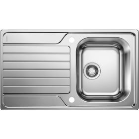   BLANCO DINAS 45 S rozsdamentes acél mosogatótálca, két furattal, dugókiemelővel