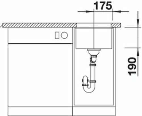 BLANCO SUBLINE 320-U Silgranit mosogatótálca, fehér