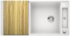 BLANCO AXIA III XL 6 S Silgranit mosogatótálca fa tartozékkal, excenterrel, fehér
