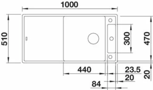 BLANCO AXIA III XL 6 S Silgranit mosogatótálca üveg tartozékkal, excenterrel, fehér