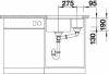 BLANCO SUBLINE 340/160-U Silgranit mosogatótálca, bal, tartufo