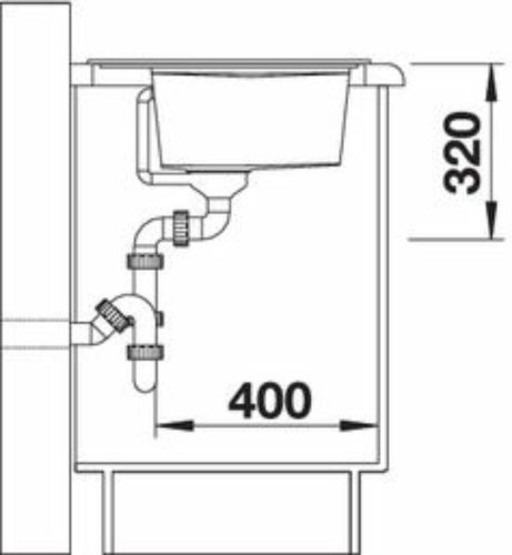 BLANCO ZENAR 45 S Silgranit mosogatótálca fa tartozékkal, excenterrel, jobb, tartufo