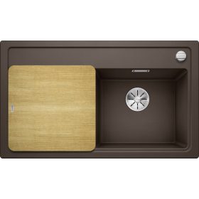   BLANCO ZENAR 45 S Silgranit mosogatótálca fa tartozékkal, excenterrel, jobb, kávé