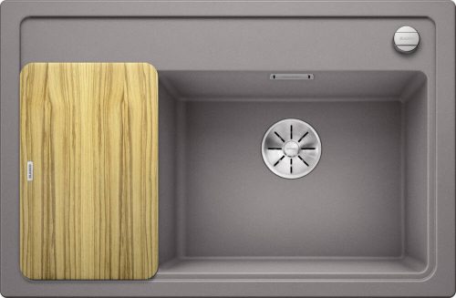 BLANCO ZENAR XL 6 S Compact Silgranit mosogatótálca fa tartozékkal, excenterrel, jobb, alumetál