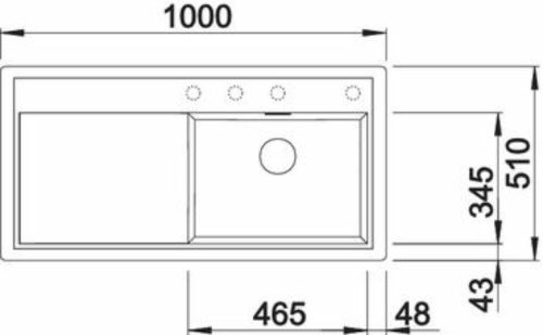 BLANCO ZENAR XL 6 S Silgranit mosogatótálca fa tartozékkal, excenterrel, bal, kávé