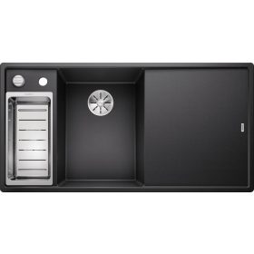   BLANCO AXIA III 6 S Silgranit mosogatótálca, balos medencével, antracit, fa vágódeszkával, excenterrel
