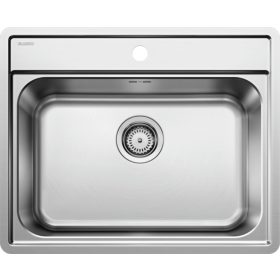   BLANCO LEMIS 6-IF mosogatótálca, fényezett rozsdamentes acél, 1 csaplyukkal, excenter nélkül
