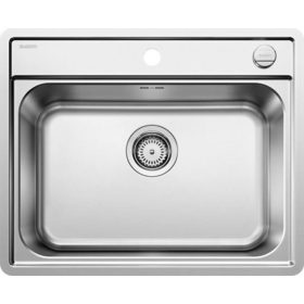   BLANCO LEMIS 6-IF mosogatótálca, fényezett rozsdamentes acél, 2 csaplyukkal, excenterrel