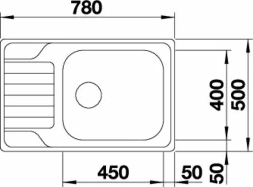 BLANCO DINAS XL 6 S Compact rozsdamentes acél mosogatótálca, két furattal, dugókiemelővel