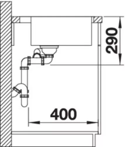 BLANCO ANDANO 340/180-IF/A rozsdamentes acél mosogatótálca excenterrel