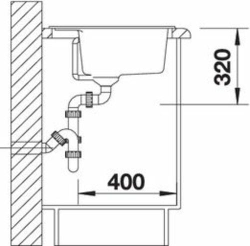 BLANCO DALAGO 6 Silgranit mosogatótálca excenterrel, fekete