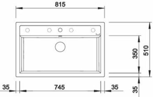 BLANCO DALAGO 8 Silgranit mosogatótálca excenterrel, fekete