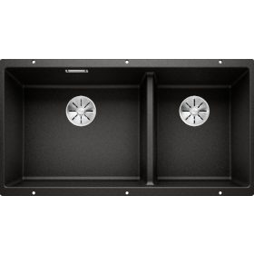   BLANCO SUBLINE 480/320-U Silgranit mosogatótálca, fekete, excenter nélkül