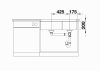 BLANCO SUBLINE 480/320-U Silgranit mosogatótálca, fekete, excenter nélkül