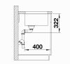 BLANCO SUBLINE 700-U Level Silgranit mosogatótálca, fekete, tartozékokkal, excenter nélkül