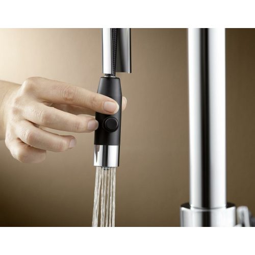 BLANCO CARENA-S Vario csaptelep kihúzható fejjel, zuhanyváltóval, vulkánszürke/króm, magas nyomású