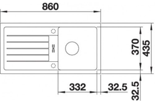 BLANCO FAVUM 45 S Silgranit mosogatótálca, törtfehér