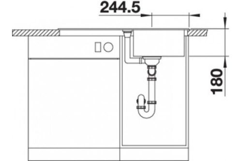 BLANCO FAVUM 45 S Silgranit mosogatótálca, törtfehér